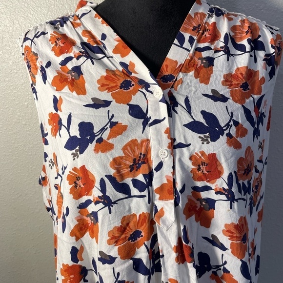 Market and Spruce XXL Sleveless Floral Top with Crochet Back - Picture 5 of 8